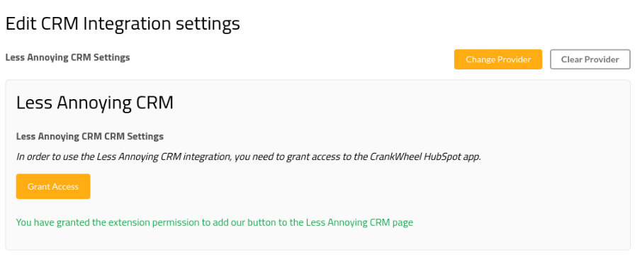 Allow access to Less Annoying CRM