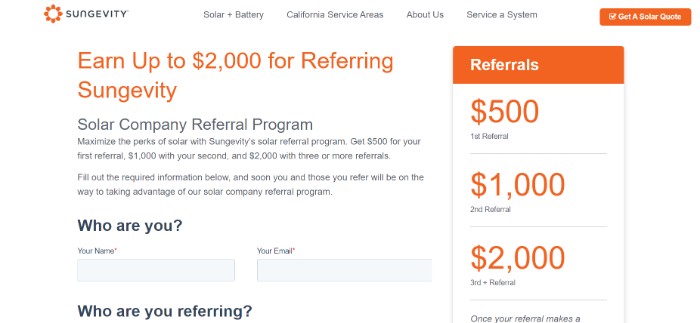 solar referral program